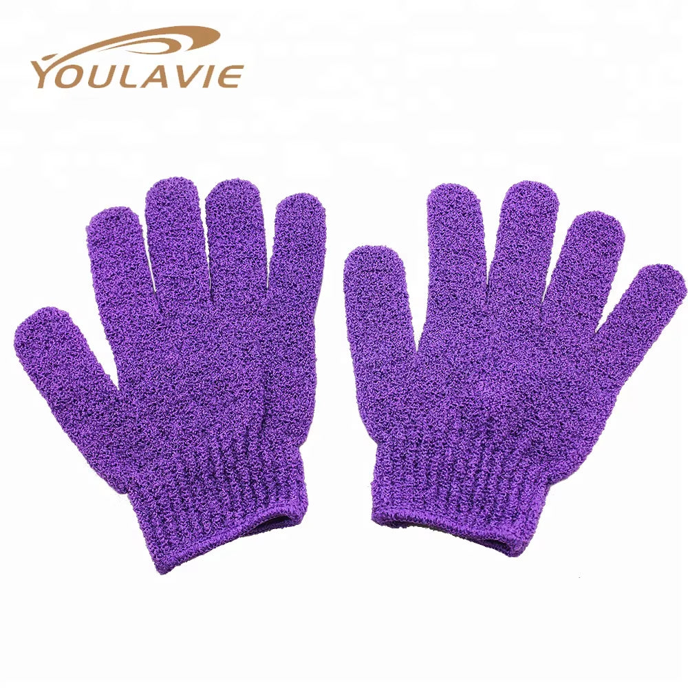 Factory Price Bathing Gloves Reusable Thickened Wear-Resistant Exfoliating Bath Gloves for Hotel Guest Bath Supply