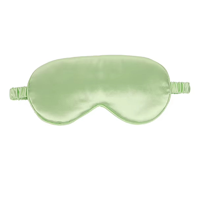 Wholesale Custom Logo Blackout Satin Sleep Eye Mask Travel Adjustable Unisex Soft Silk Blindfold for Men Women Sleep Aid
