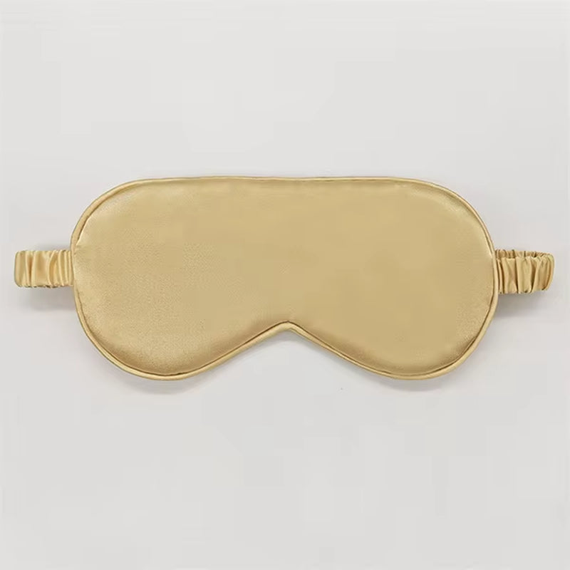 Wholesale Custom Logo Blackout Satin Sleep Eye Mask Travel Adjustable Unisex Soft Silk Blindfold for Men Women Sleep Aid