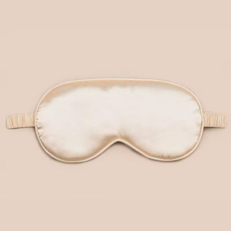 Wholesale Custom Logo Blackout Satin Sleep Eye Mask Travel Adjustable Unisex Soft Silk Blindfold for Men Women Sleep Aid