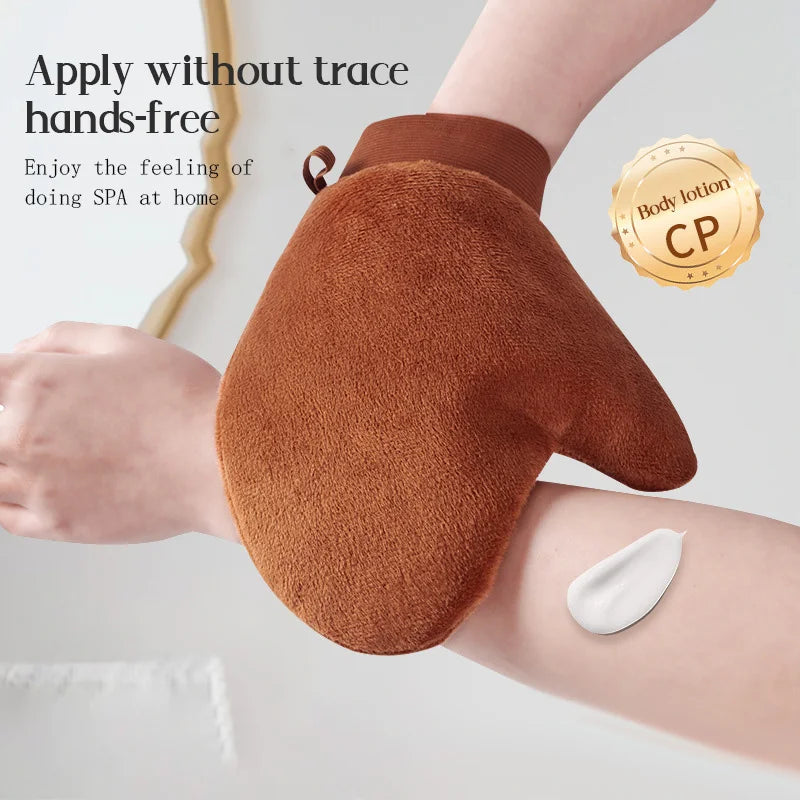 Self Tanning Mitt Glove Reusable Body Face Bath Cleaning Tools Back Tan Applicator Exfoliating Tan Removal Mitt