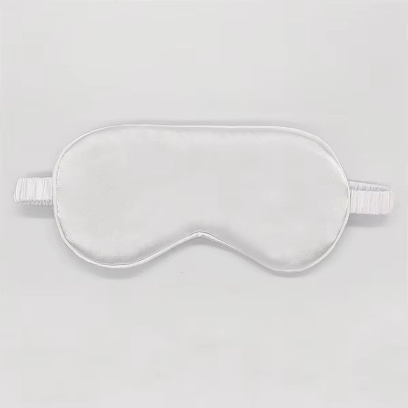 Wholesale Custom Logo Blackout Satin Sleep Eye Mask Travel Adjustable Unisex Soft Silk Blindfold for Men Women Sleep Aid
