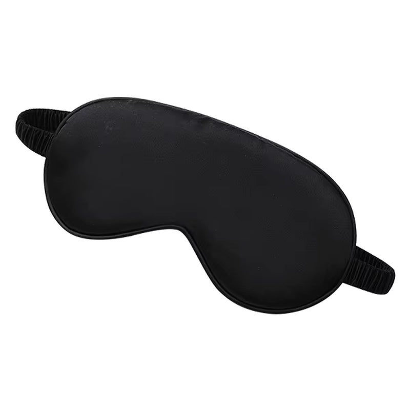 Wholesale Custom Logo Blackout Satin Sleep Eye Mask Travel Adjustable Unisex Soft Silk Blindfold for Men Women Sleep Aid