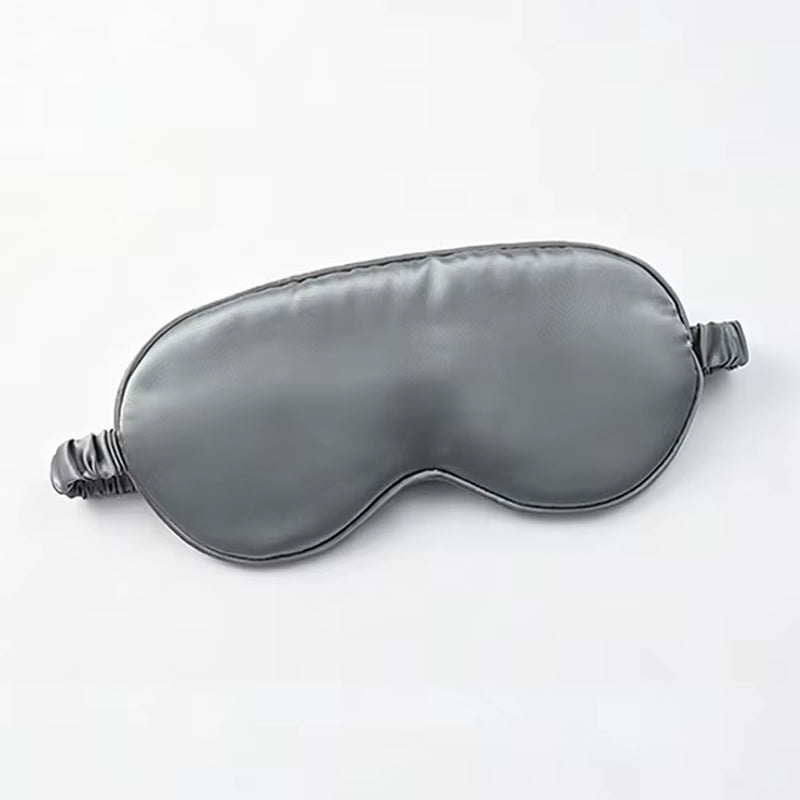 Wholesale Custom Logo Blackout Satin Sleep Eye Mask Travel Adjustable Unisex Soft Silk Blindfold for Men Women Sleep Aid