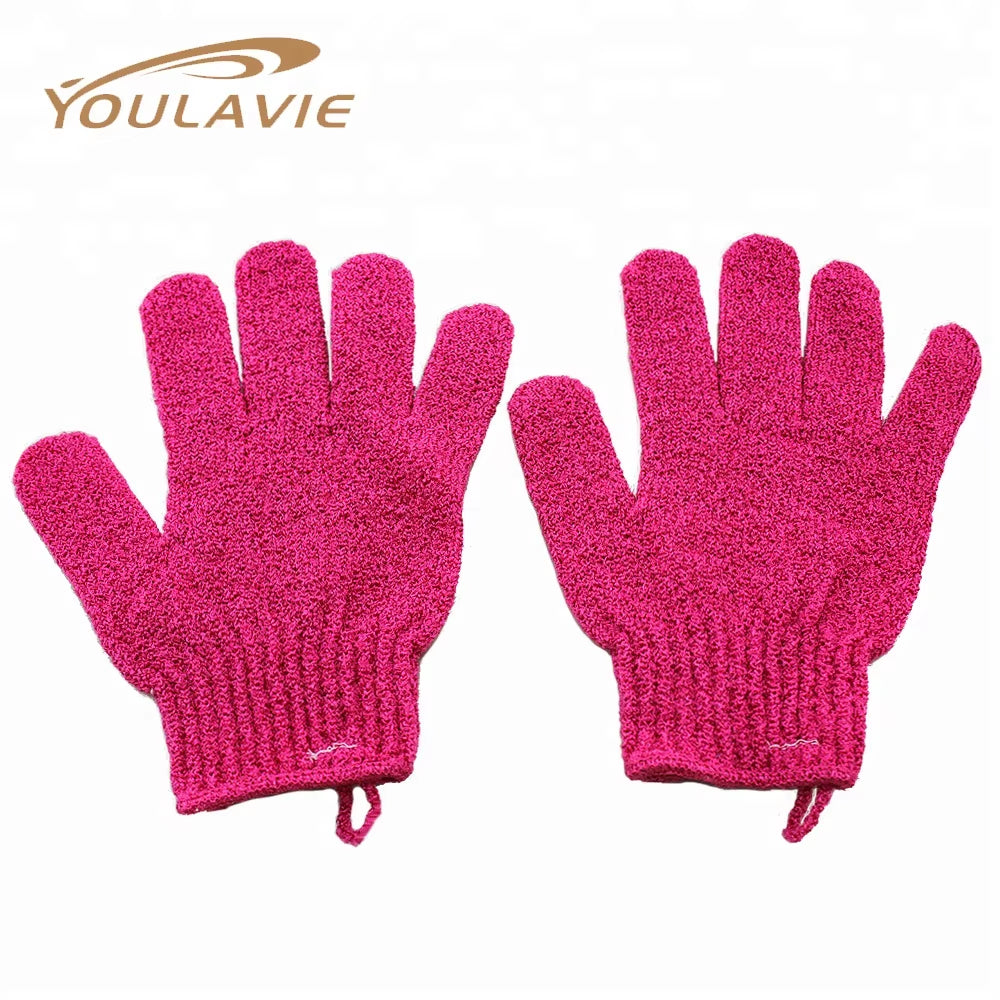 Factory Price Bathing Gloves Reusable Thickened Wear-Resistant Exfoliating Bath Gloves for Hotel Guest Bath Supply