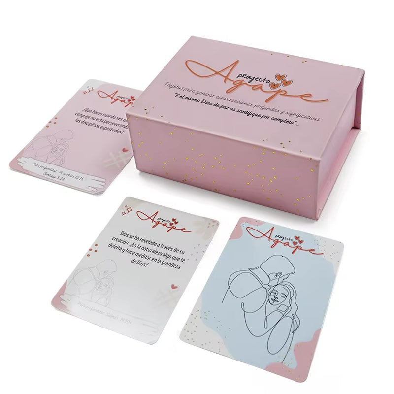 Factory Wholesale Card Game Custom Printing Design LOGO Pink Magnetic Box Adult Card Games with Specification