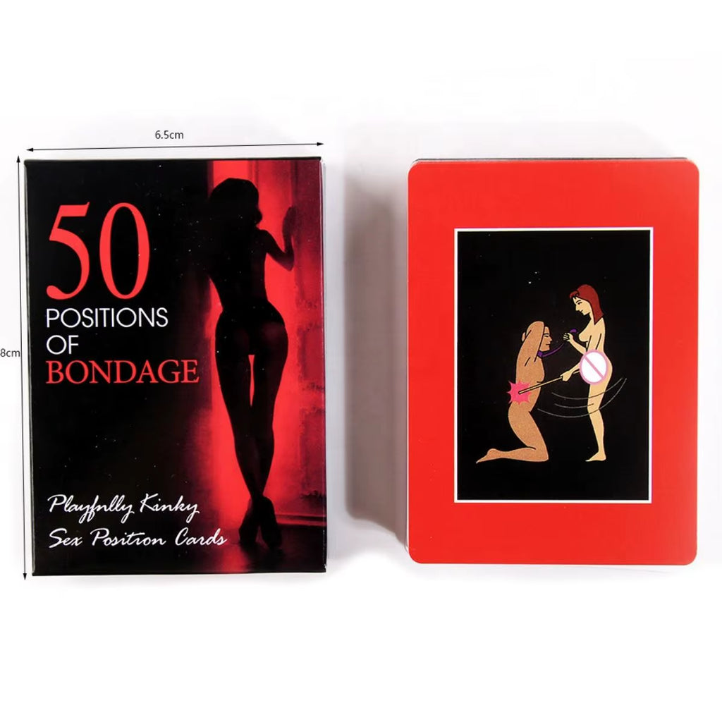 50 Positions of Bondage Cards BDSM Sex Toys for Adult Game Sexy Nude Couple Bed Games Card Exotic Sex Playing Games Board Cards