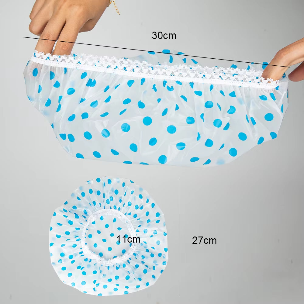 4C Large EVA Shower Hat Bathing Reusable Comfortable Hair Protector Bath Cap Durable Adult Elastic Waterproof Shower Cap