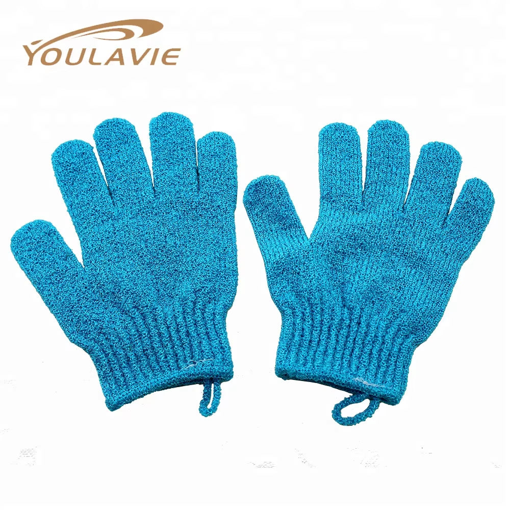 Factory Price Bathing Gloves Reusable Thickened Wear-Resistant Exfoliating Bath Gloves for Hotel Guest Bath Supply