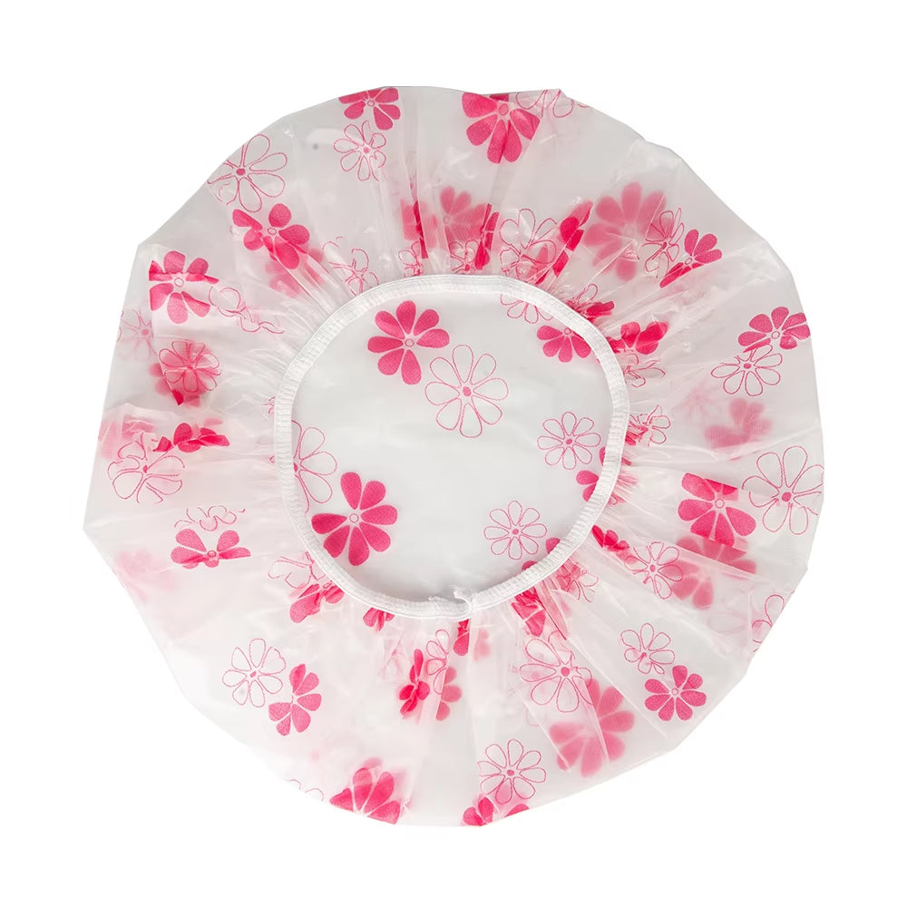 4C Large EVA Shower Hat Bathing Reusable Comfortable Hair Protector Bath Cap Durable Adult Elastic Waterproof Shower Cap