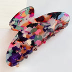 Grande pince à cheveux courbée bohème – Motif multicolore