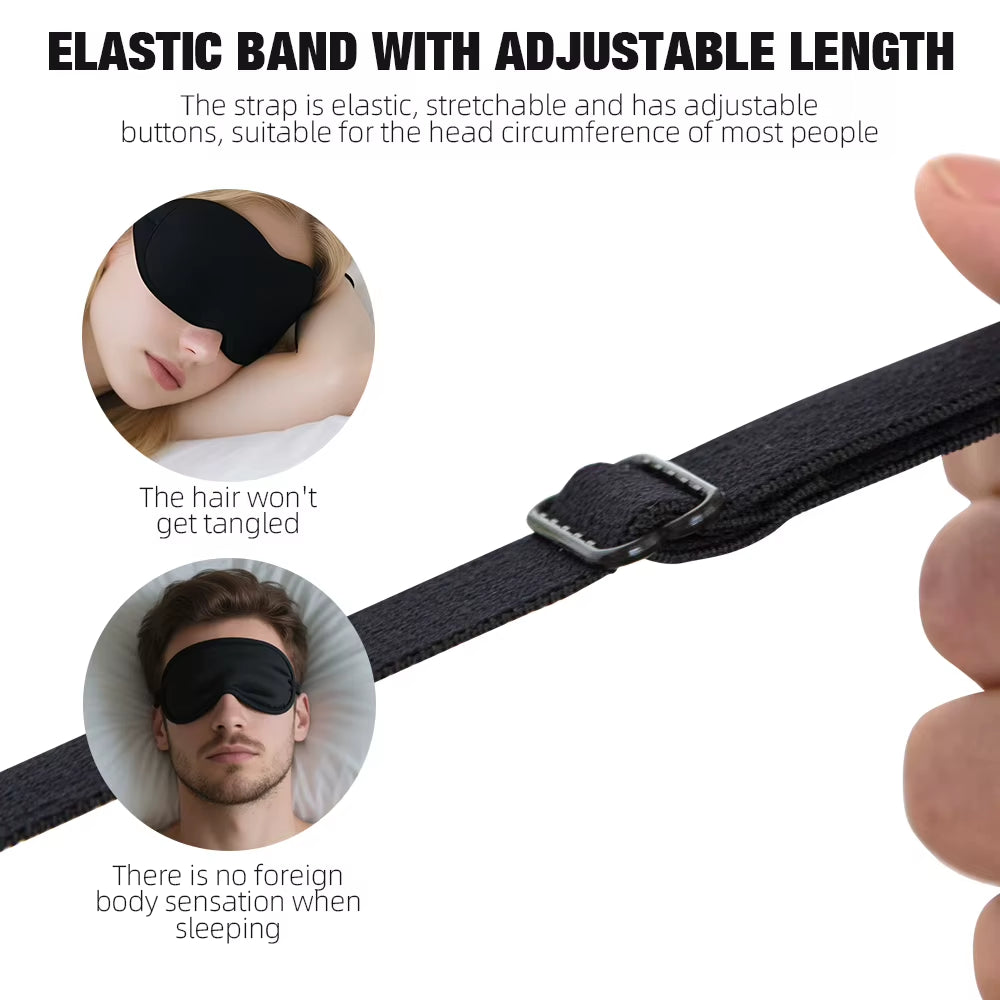Tailored Adjustable Lightweight Comfortable Memory Foam Contoured 3D Sleep Mask Blindfold Travel Blackout Eye Mask for Sleeping