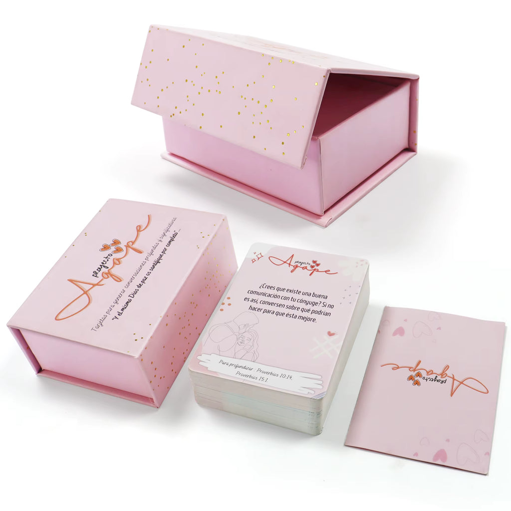 Factory Wholesale Card Game Custom Printing Design LOGO Pink Magnetic Box Adult Card Games with Specification