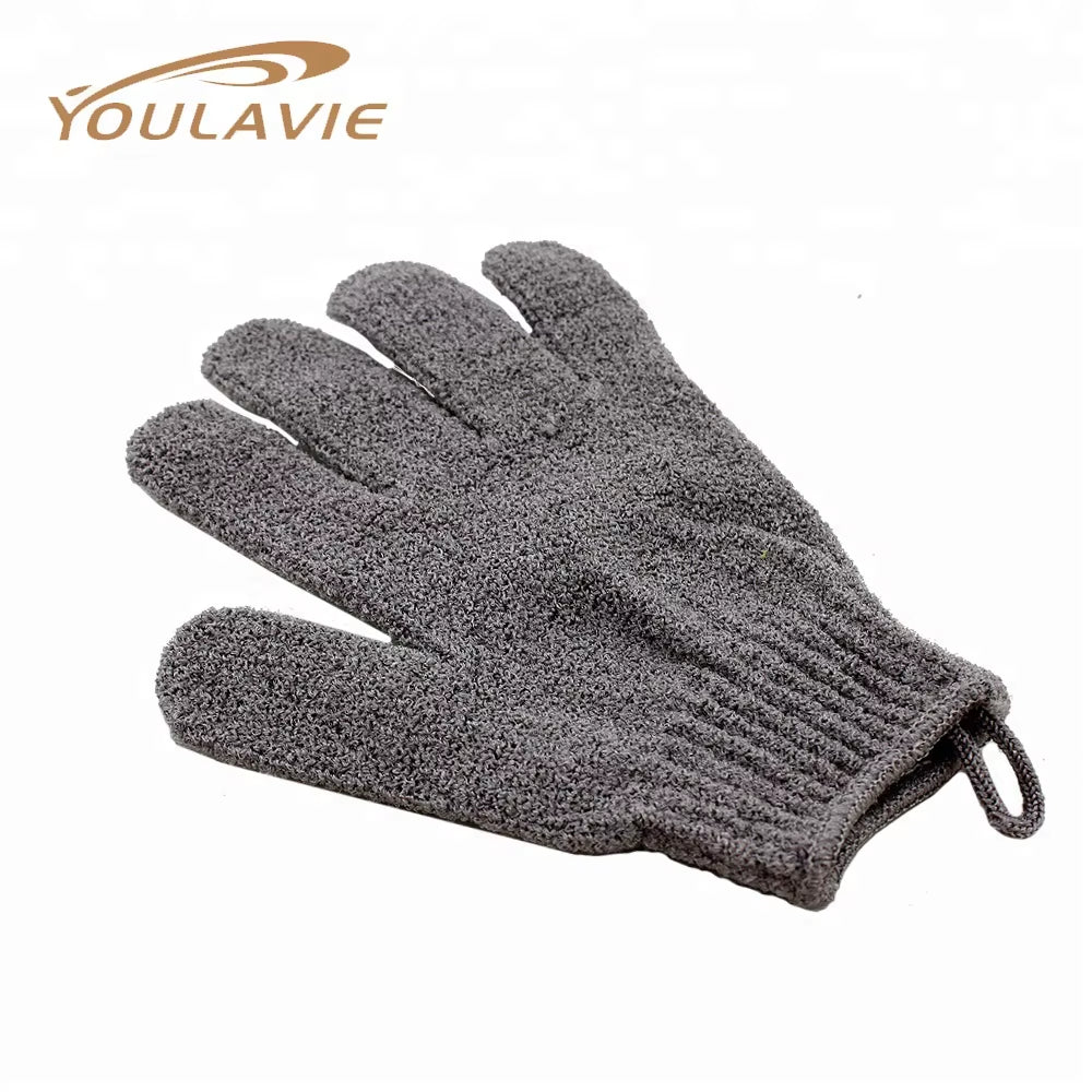Factory Price Bathing Gloves Reusable Thickened Wear-Resistant Exfoliating Bath Gloves for Hotel Guest Bath Supply