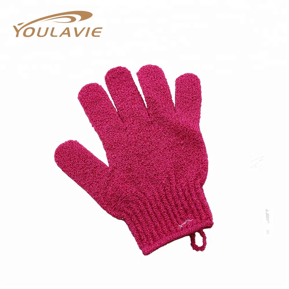 Factory Price Bathing Gloves Reusable Thickened Wear-Resistant Exfoliating Bath Gloves for Hotel Guest Bath Supply