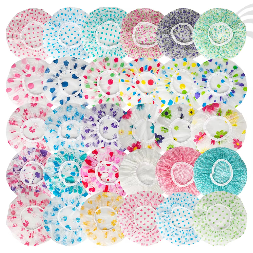 4C Large EVA Shower Hat Bathing Reusable Comfortable Hair Protector Bath Cap Durable Adult Elastic Waterproof Shower Cap