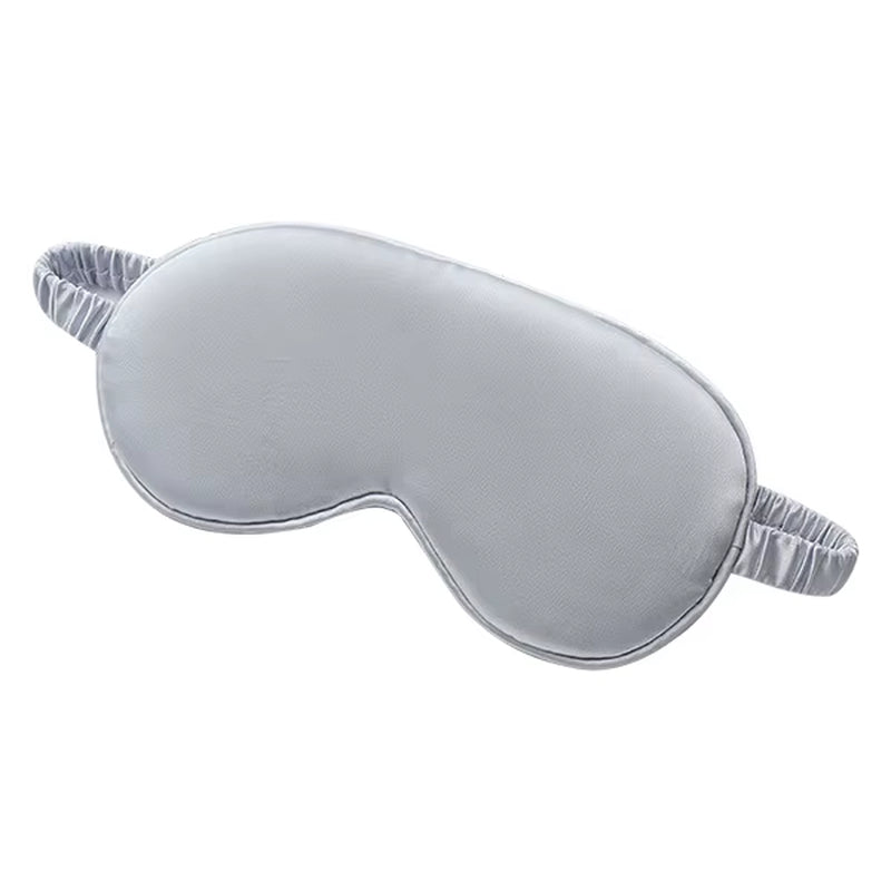 Wholesale Custom Logo Blackout Satin Sleep Eye Mask Travel Adjustable Unisex Soft Silk Blindfold for Men Women Sleep Aid